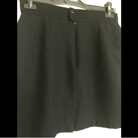 Vintage yessica Genuine Wool Little Black Warm Classy Pencil Skirt 42 - Picture 8 of 11